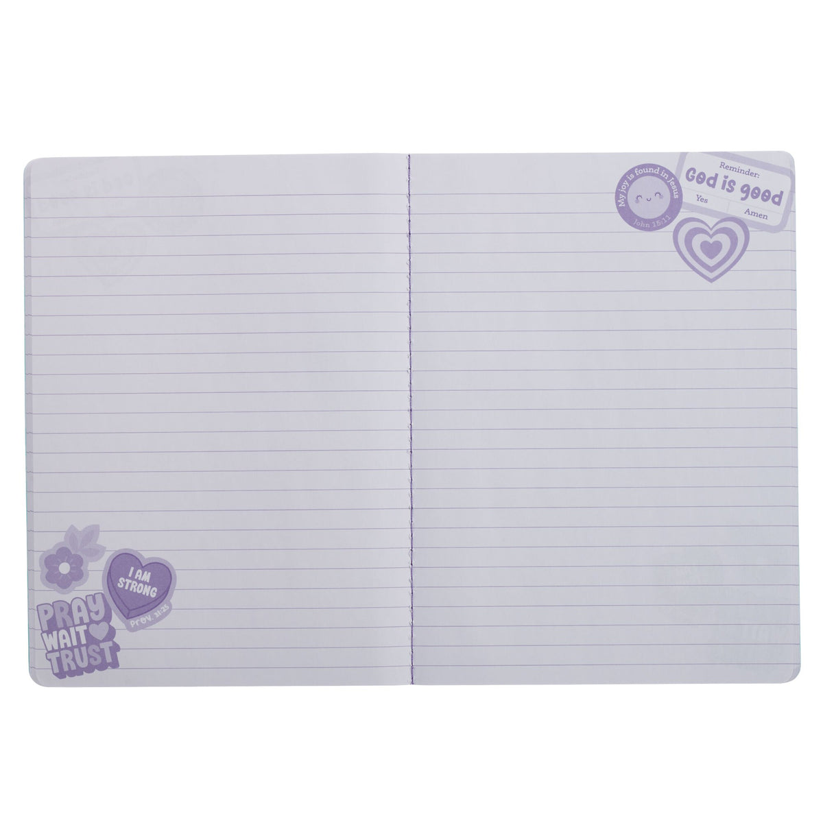 Shine for Jesus Purple Stickers Notebook -  Matthew 5:16 - Image 3
