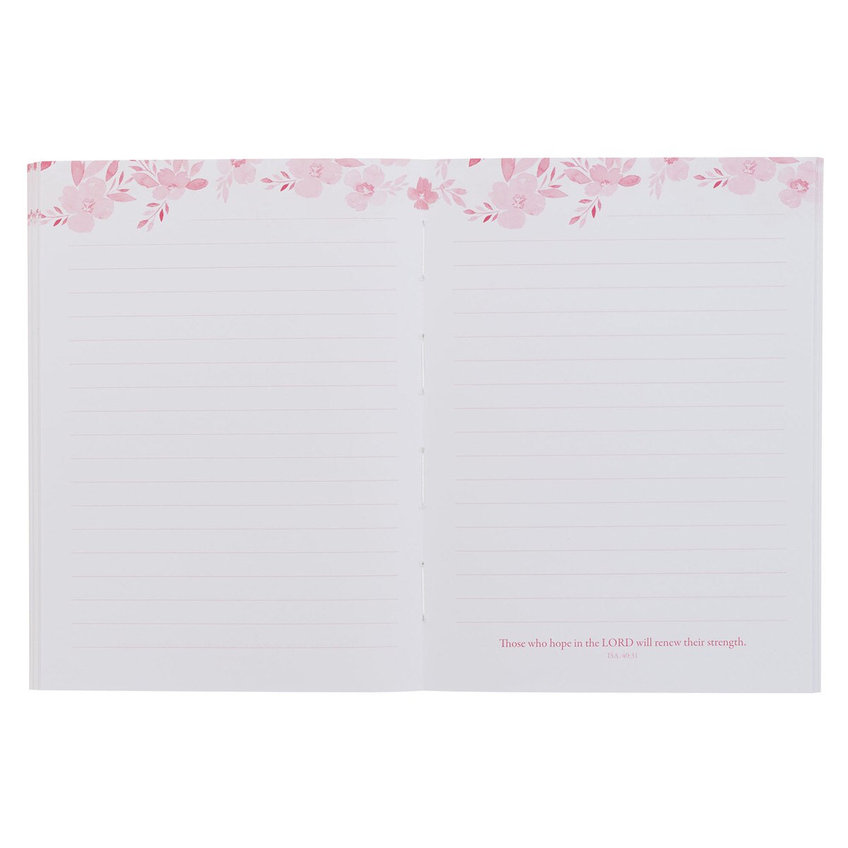 Renew Their Strength Yellow Floral Medium Notebook - Isaiah 40:31