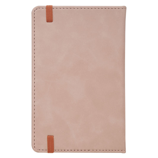 Trust Mottled Blush Faux Leather Hardcover Notebook with Elastic Band Closure - Proverbs 3:5