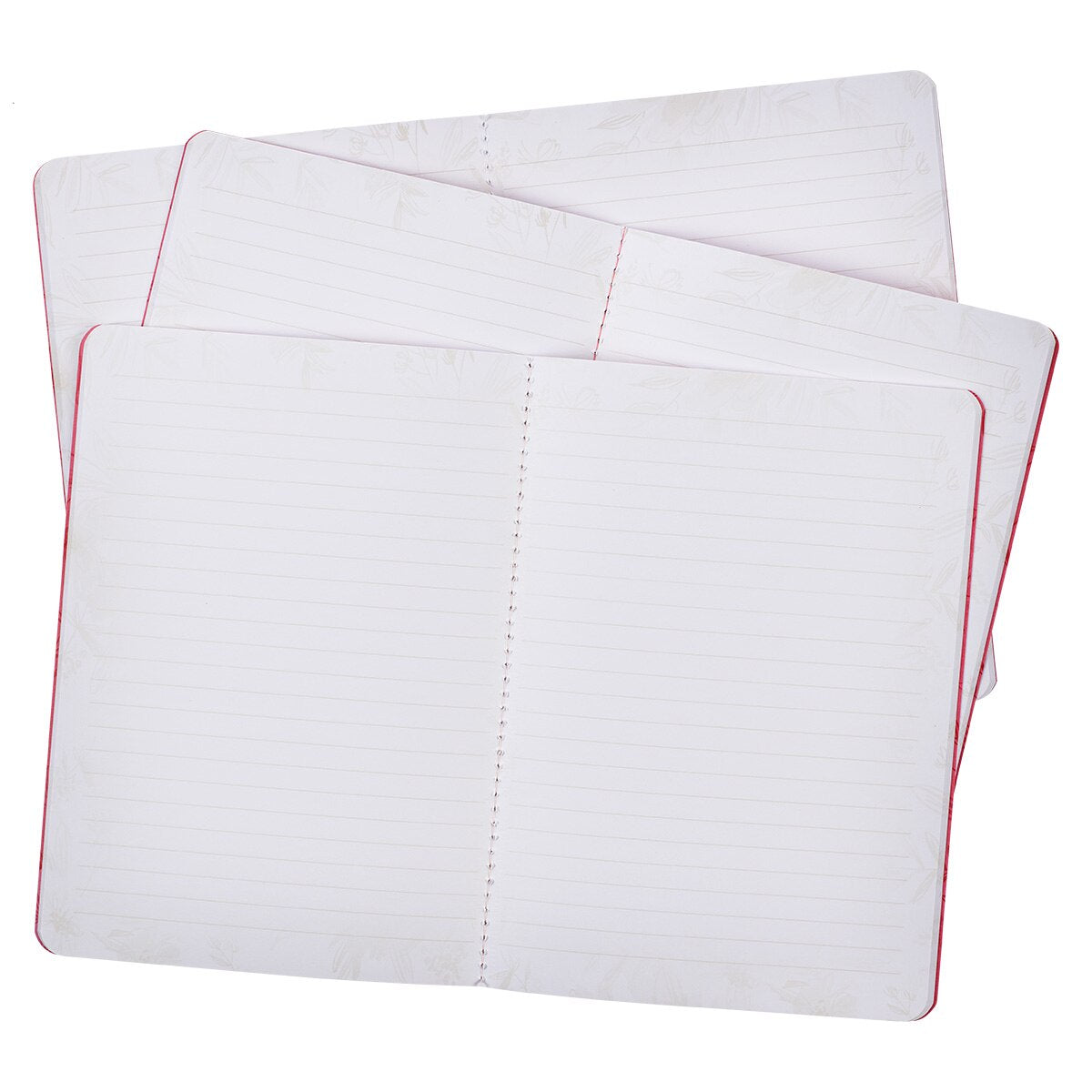 Walk by Faith Berry Pink Floral Large Notebook Set - 2 Corinthians 5:7