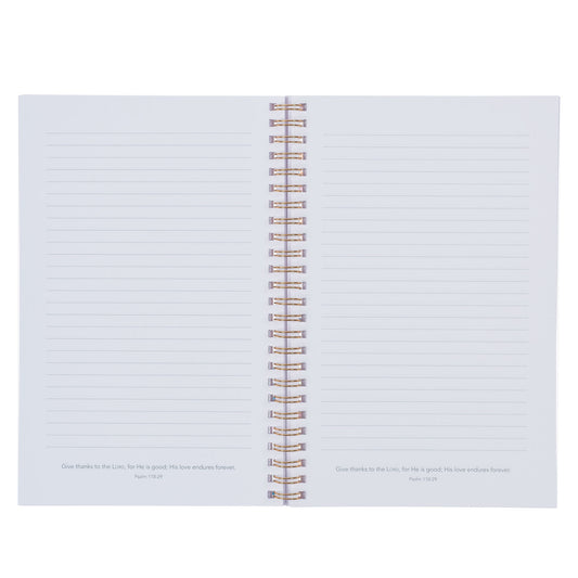 Goodness and Love Wildflower Spiral Notebook - Psalm 23:6
