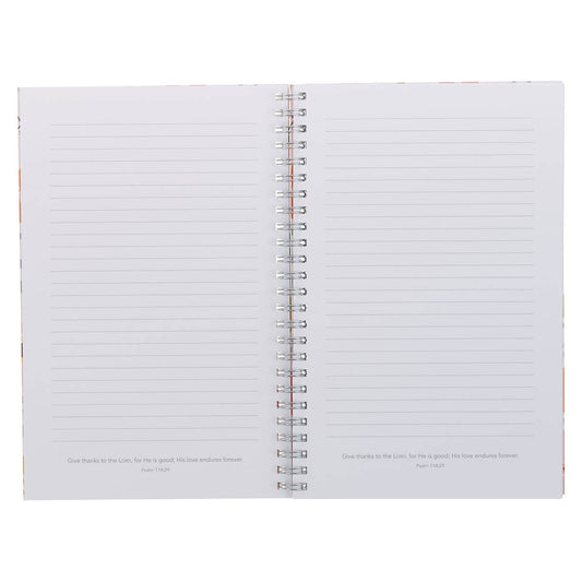 Strength and Dignity Bright Floral Spiral Notebook - Proverbs 31:25