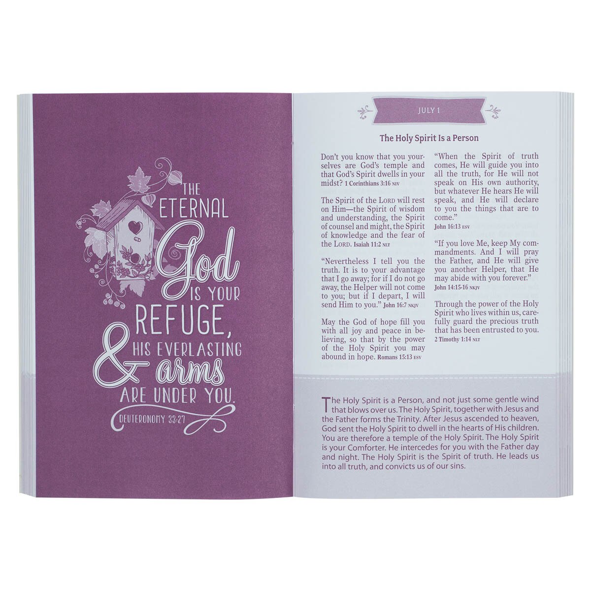 靈修書籍 - Pocket Bible Devotional for Girls in Pink Paperback Edition