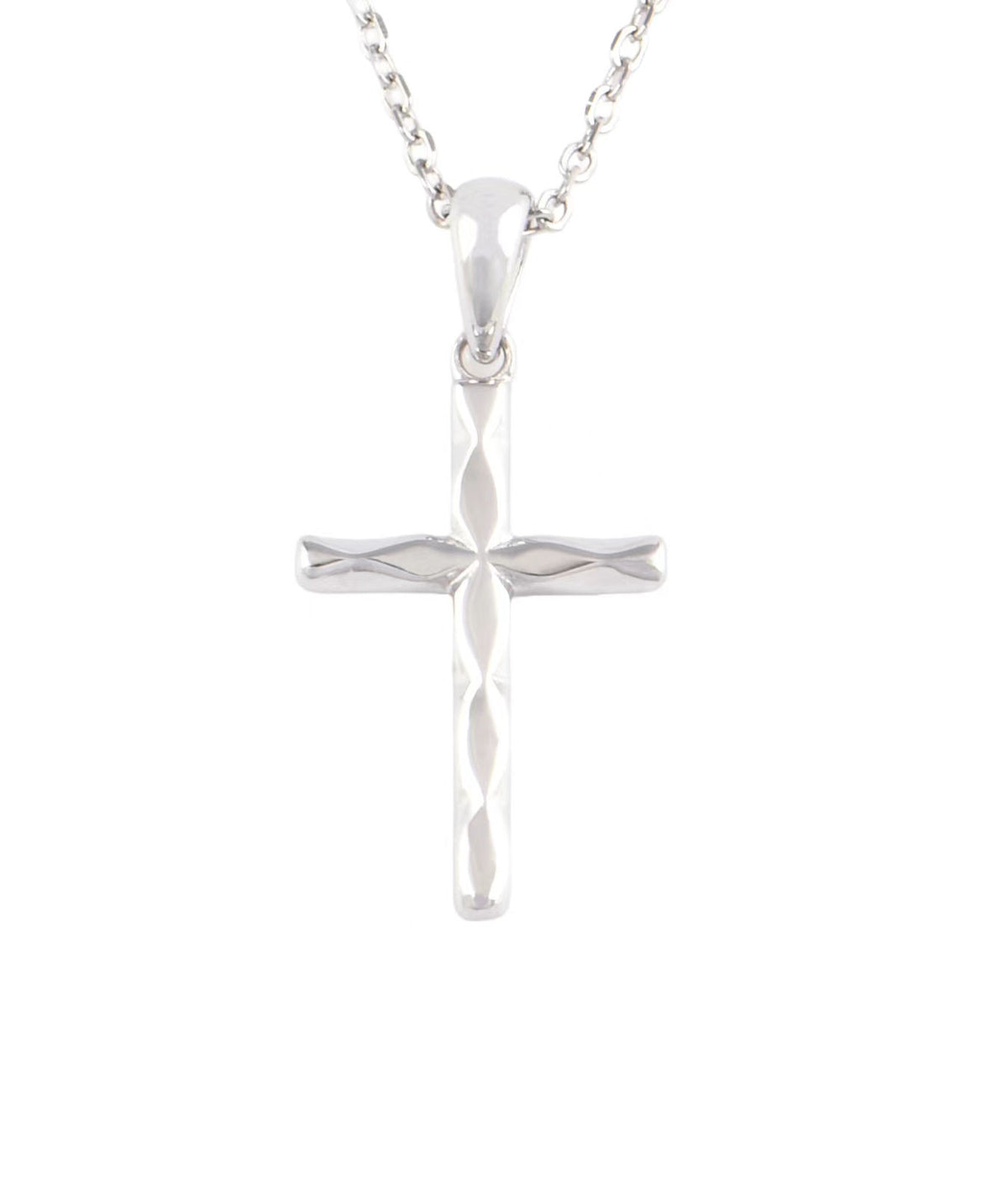 Diamond Cut Cross Small Religious Pendant Charm