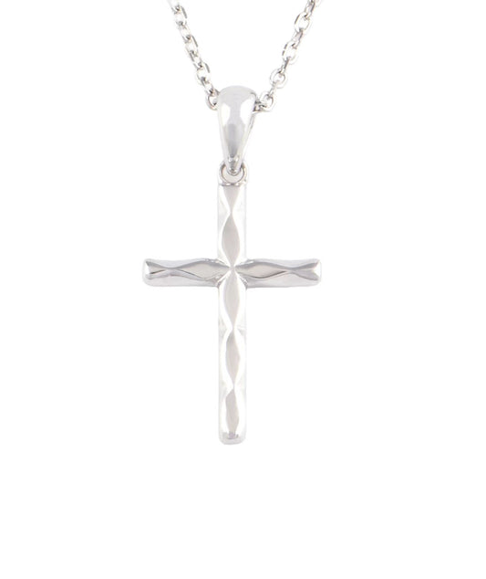 Diamond Cut Cross Small Religious Pendant Charm
