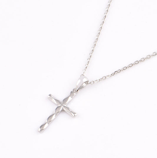 Diamond Cut Cross Small Religious Pendant Charm