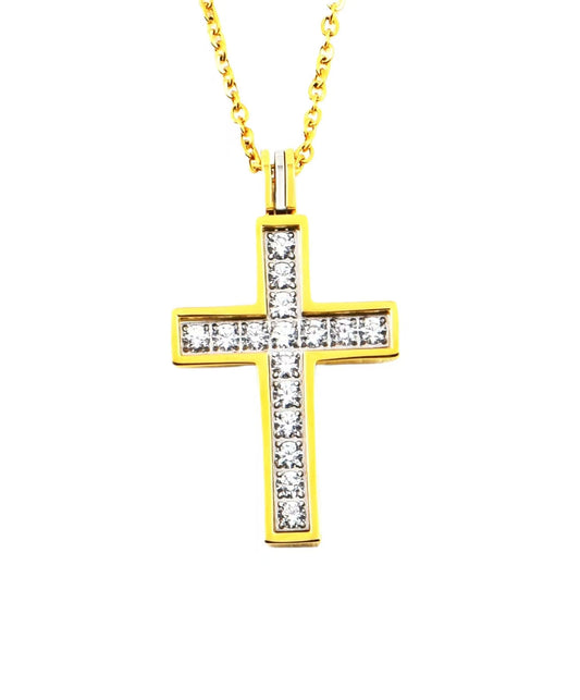 Double-color cross (fine steel)