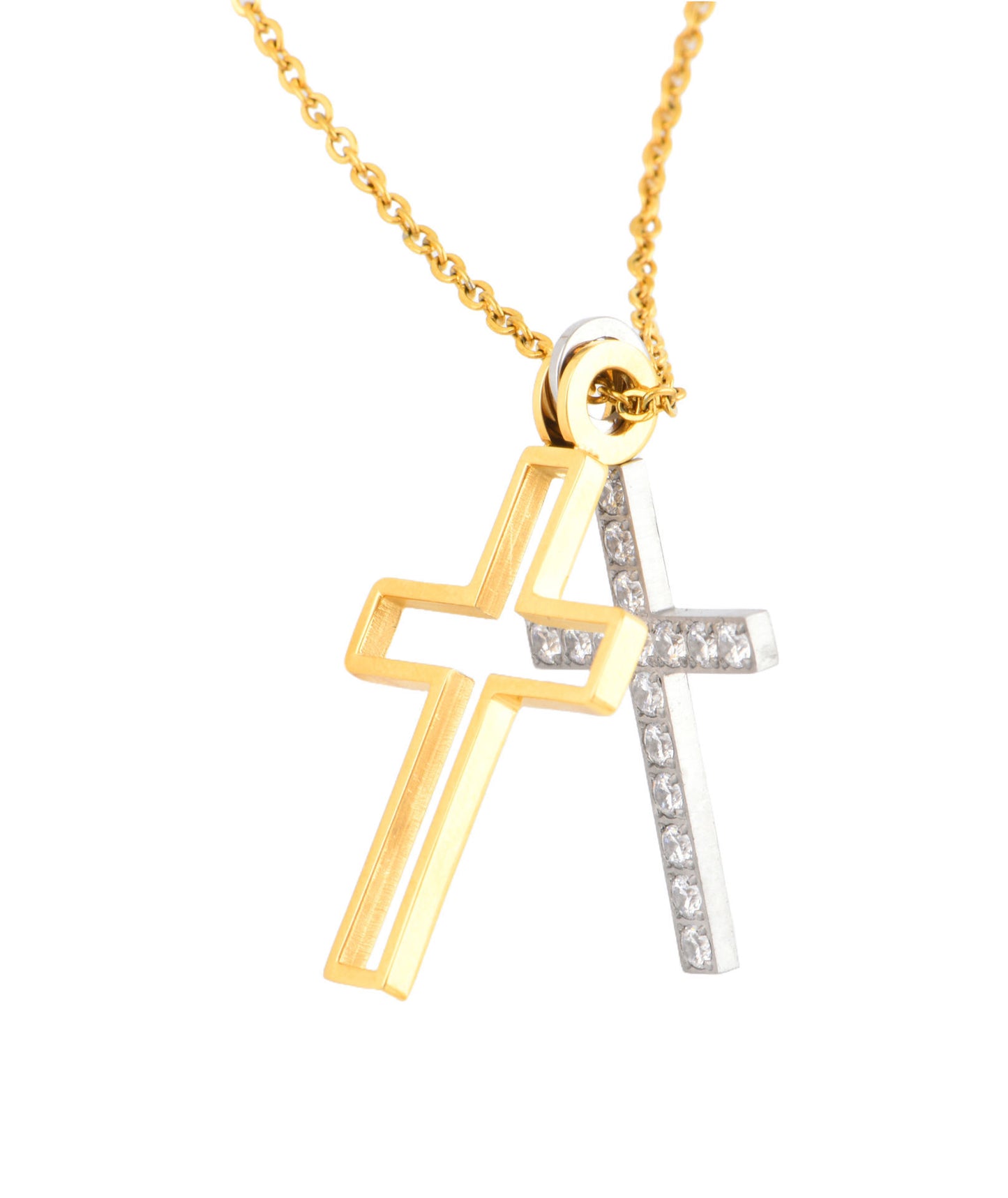 Double-color cross (fine steel)