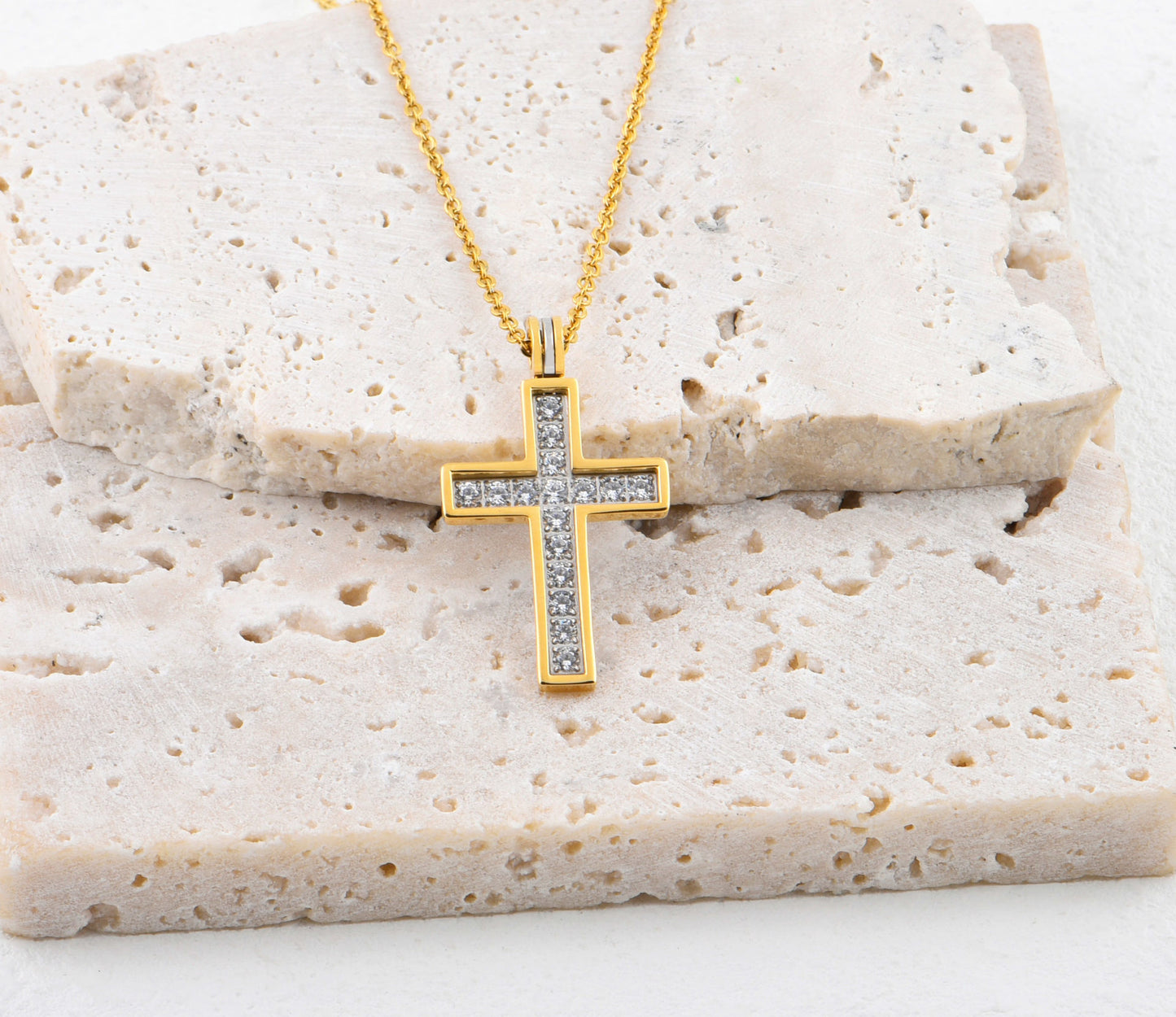 Double-color cross (fine steel)