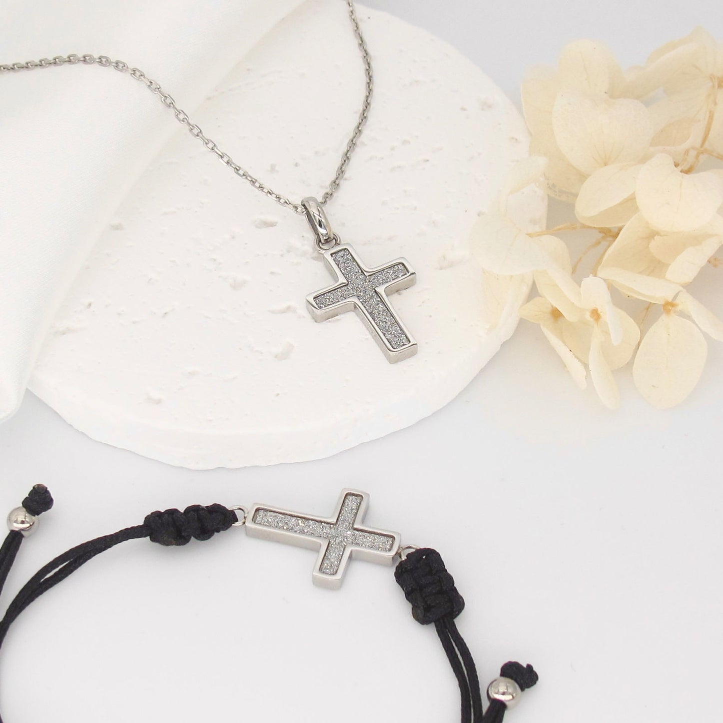 十字架頸鏈 - Blinking Cross Inspired Steel Necklace (Rose Gold)