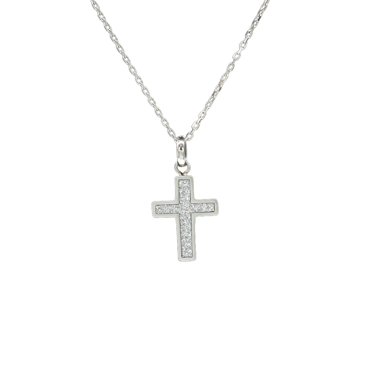 十字架頸鏈 - Blinking Cross Inspired Steel Necklace (Silver)