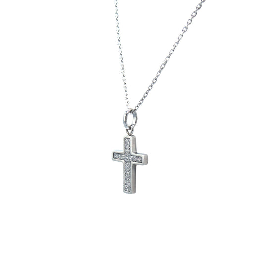 十字架頸鏈 - Blinking Cross Inspired Steel Necklace (Silver)