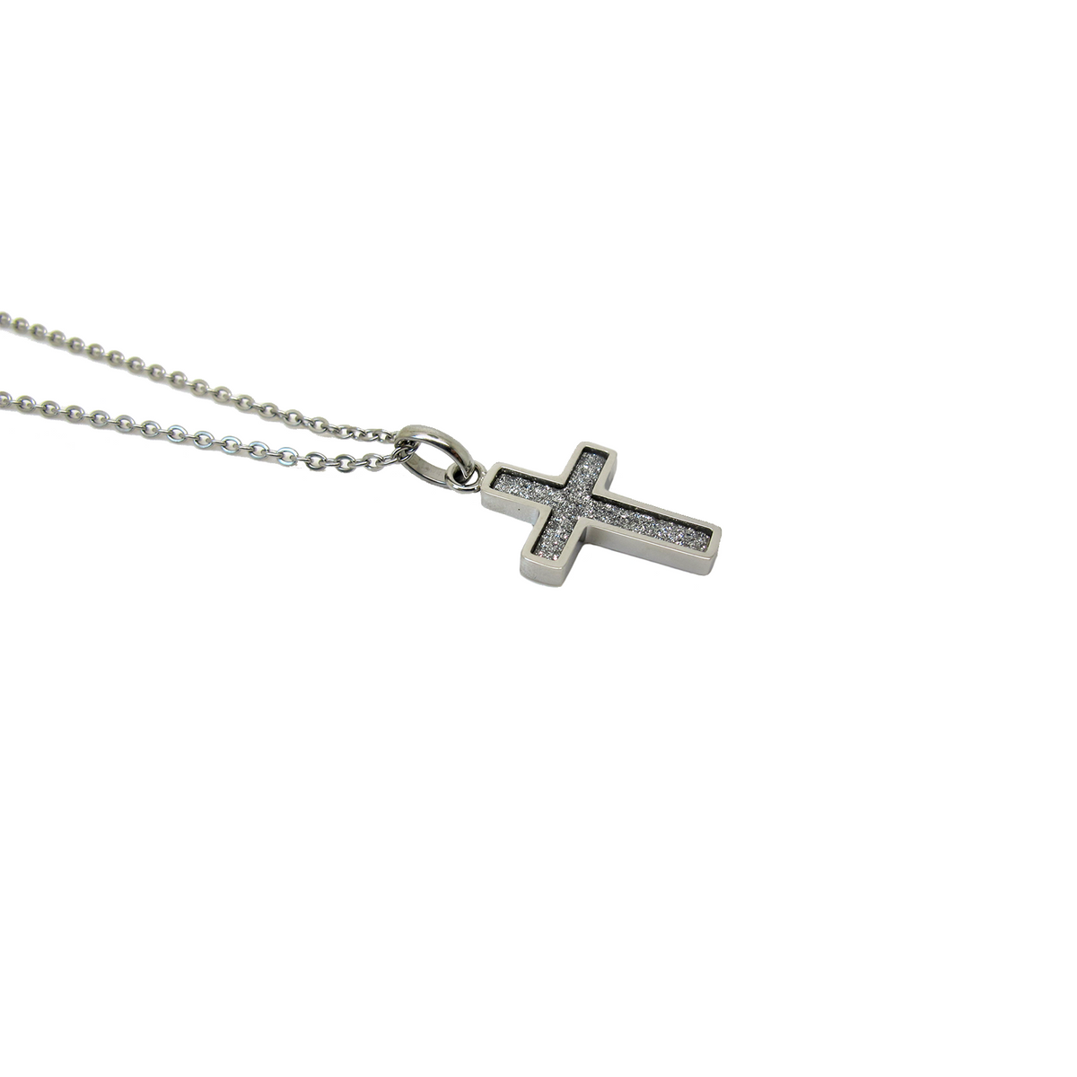 十字架頸鏈 - Blinking Cross Inspired Steel Necklace (Silver)