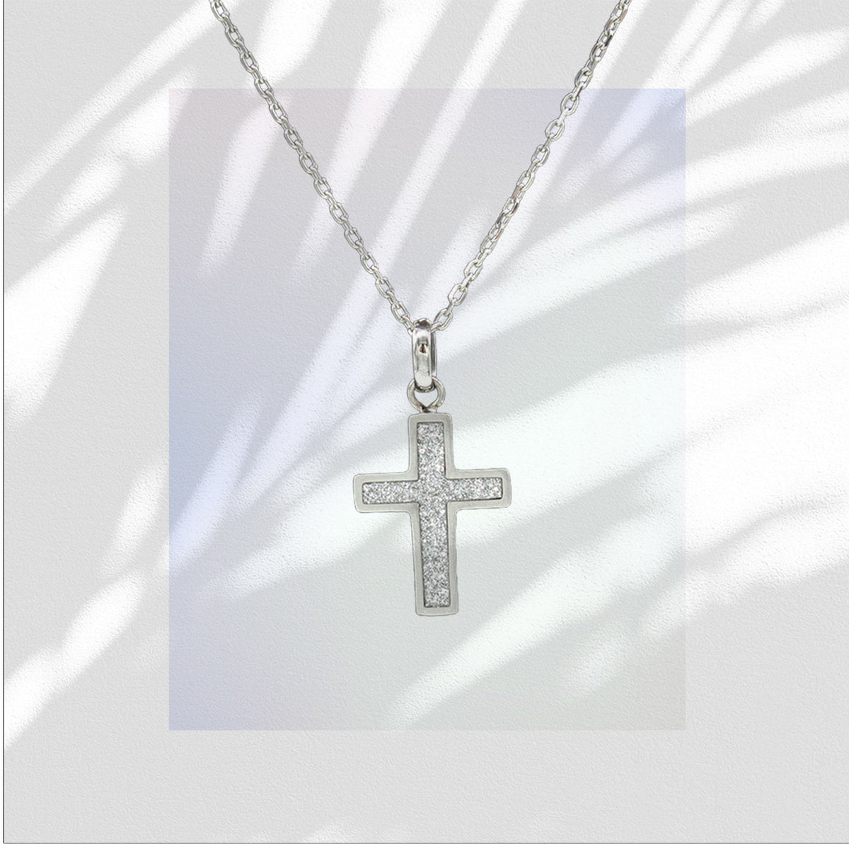 十字架頸鏈 - Blinking Cross Inspired Steel Necklace (Silver)