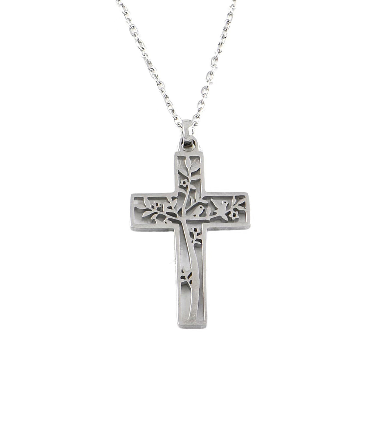 十字架頸鏈 - Tree of Life Cross Necklace (Silver)
