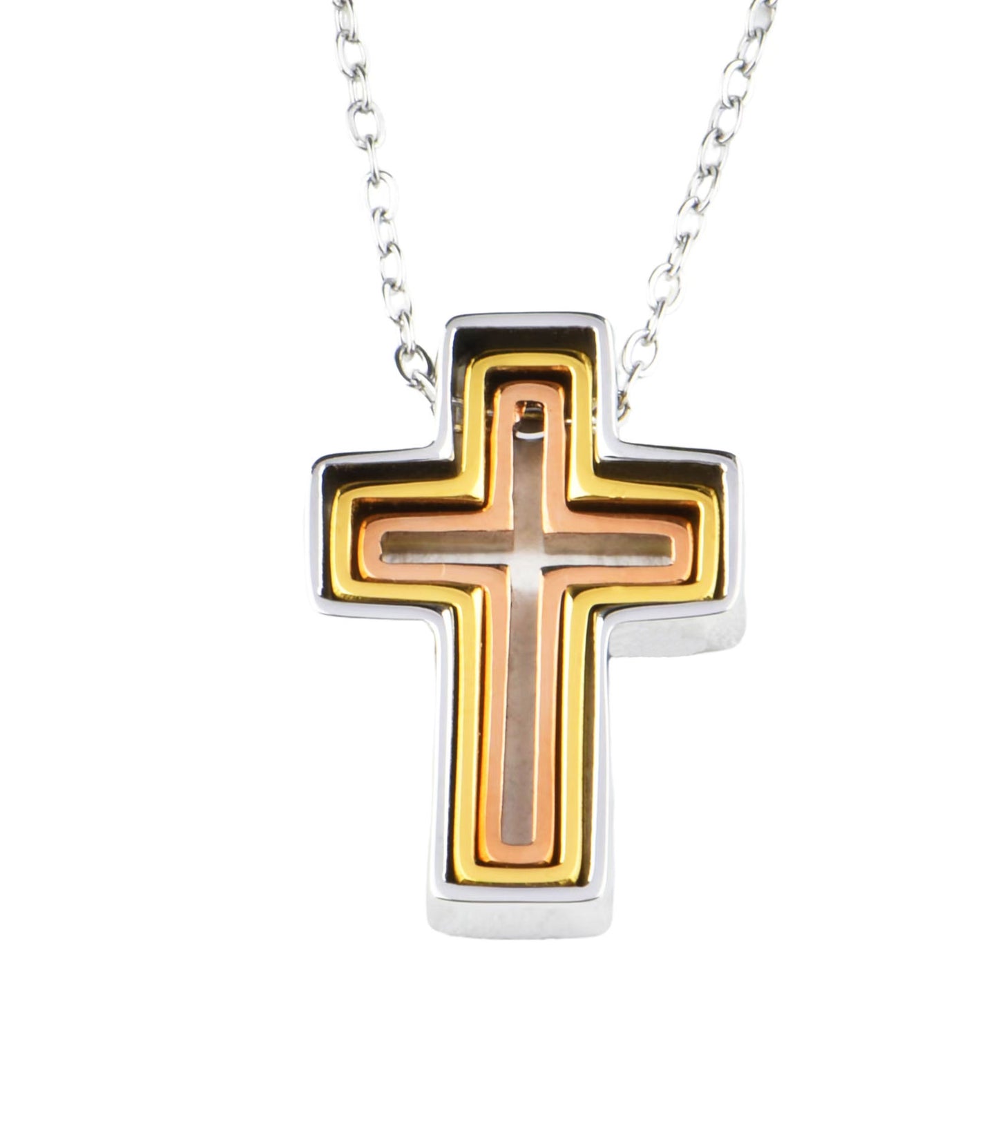 十字架頸鏈 - Wholly Blessings Cross Necklace (Silver+Rose Gold+Gold Three colors)