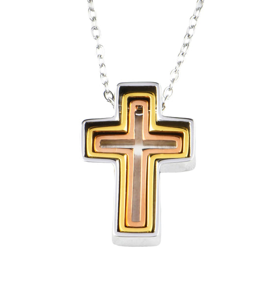十字架頸鏈 - Wholly Blessings Cross Necklace (Silver+Rose Gold+Gold Three colors)