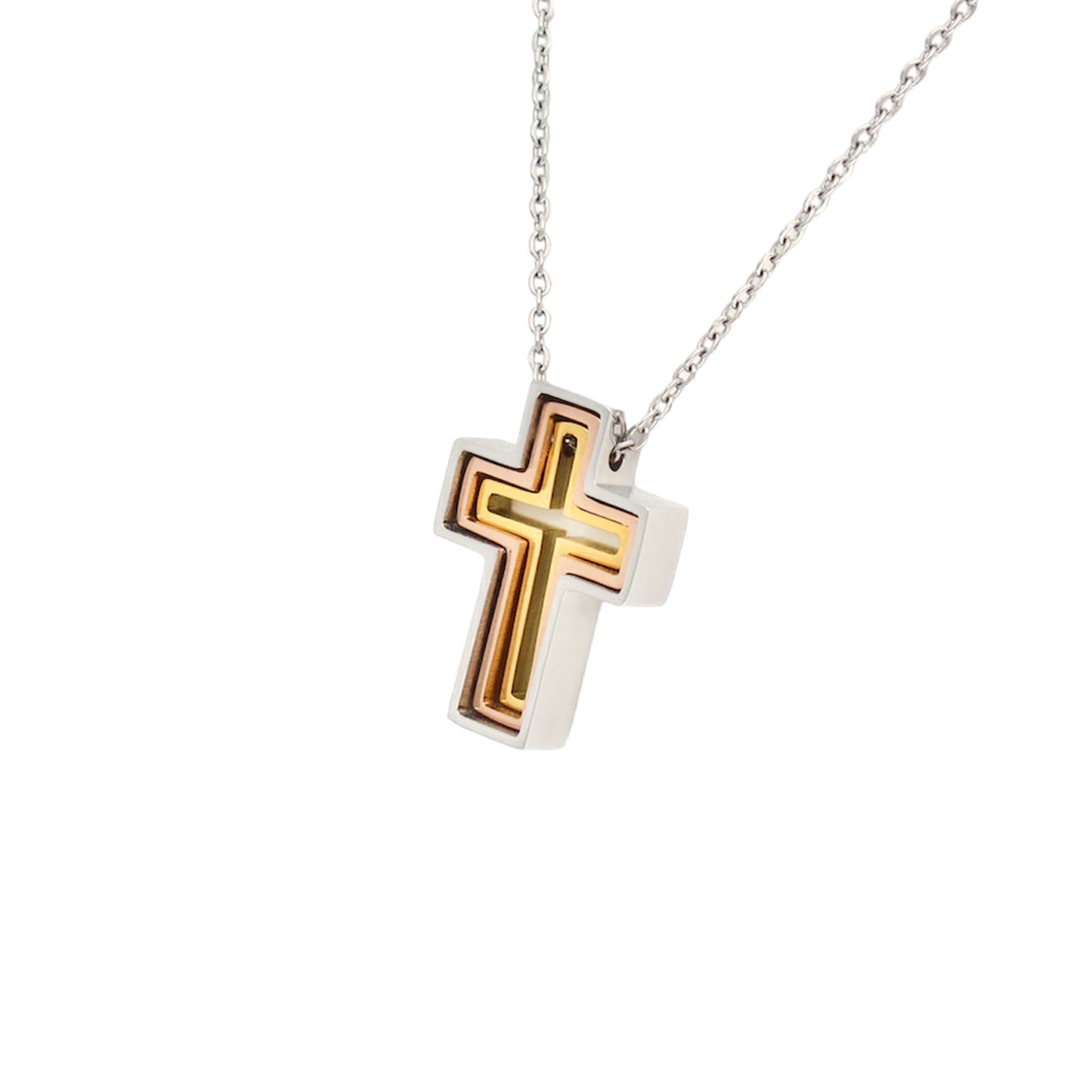 十字架頸鏈 - Wholly Blessings Cross Necklace (Silver+Rose Gold+Gold Three colors)