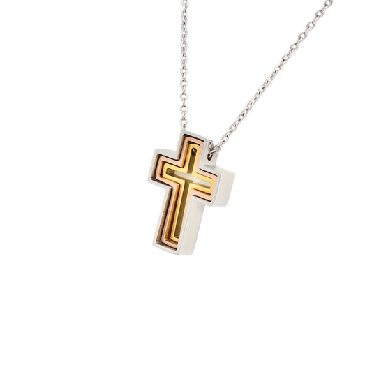 十字架頸鏈 - Wholly Blessings Cross Necklace (Silver+Rose Gold+Gold Three colors)