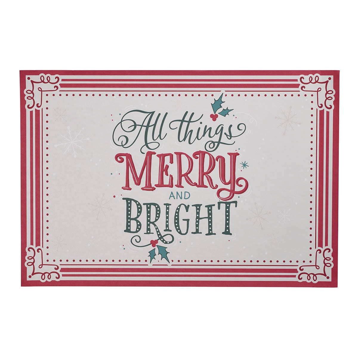 Joy To The World Paper Placemat Set  (Christmas Special)