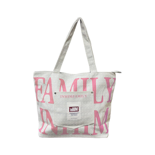 Family inHIM Canvas Tote Bag (With Zipper)