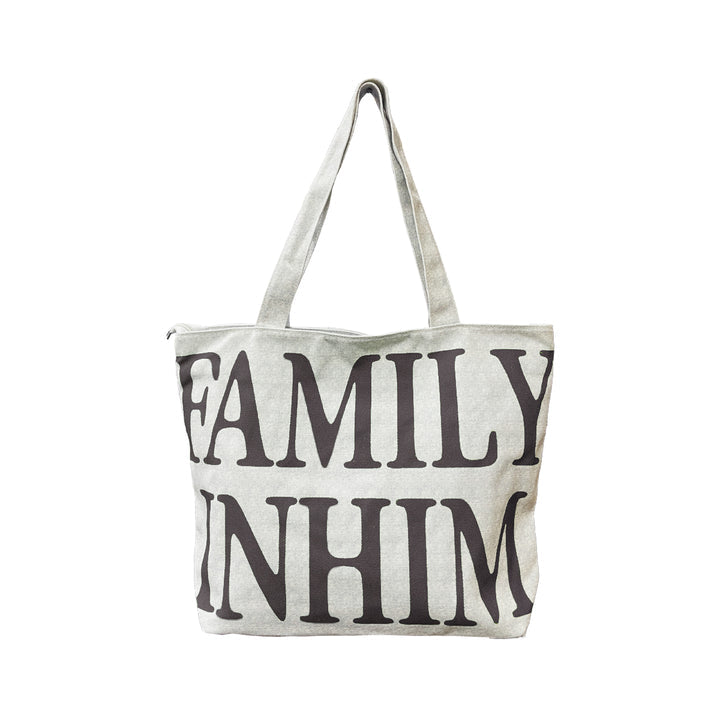 Family inHIM Canvas Tote Bag (With Zipper)