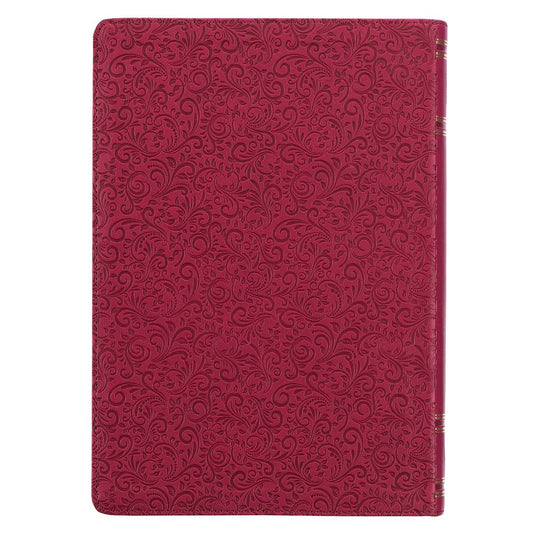 Berry Faux Leather Spiritual Growth Bible - Image 2