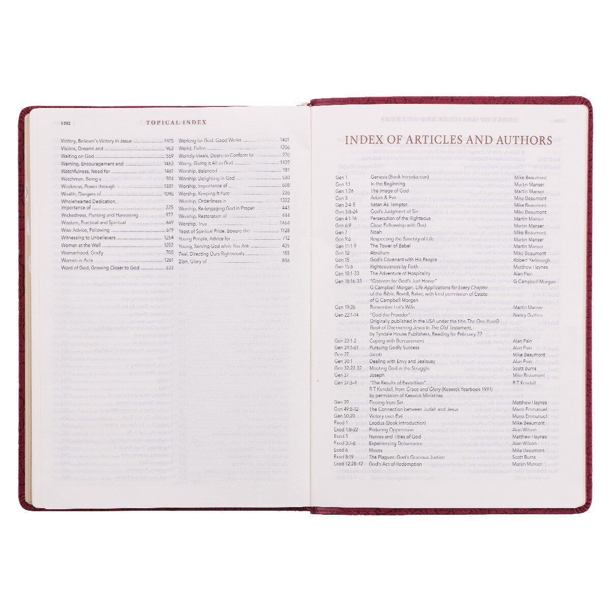 Berry Faux Leather Spiritual Growth Bible - Image 10