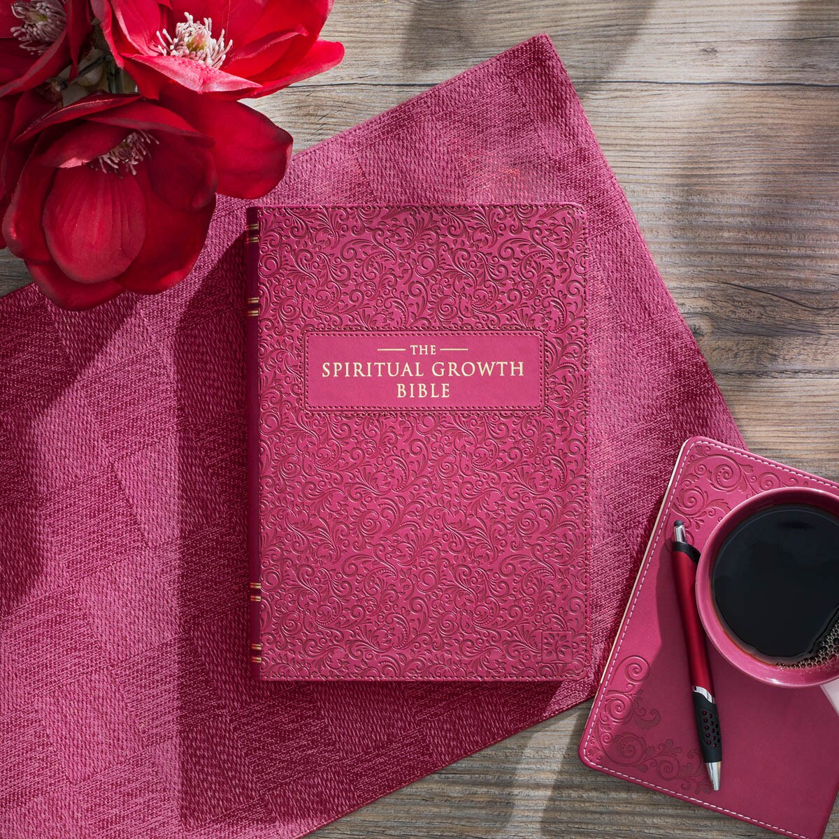 Berry Faux Leather Spiritual Growth Bible - Image 11