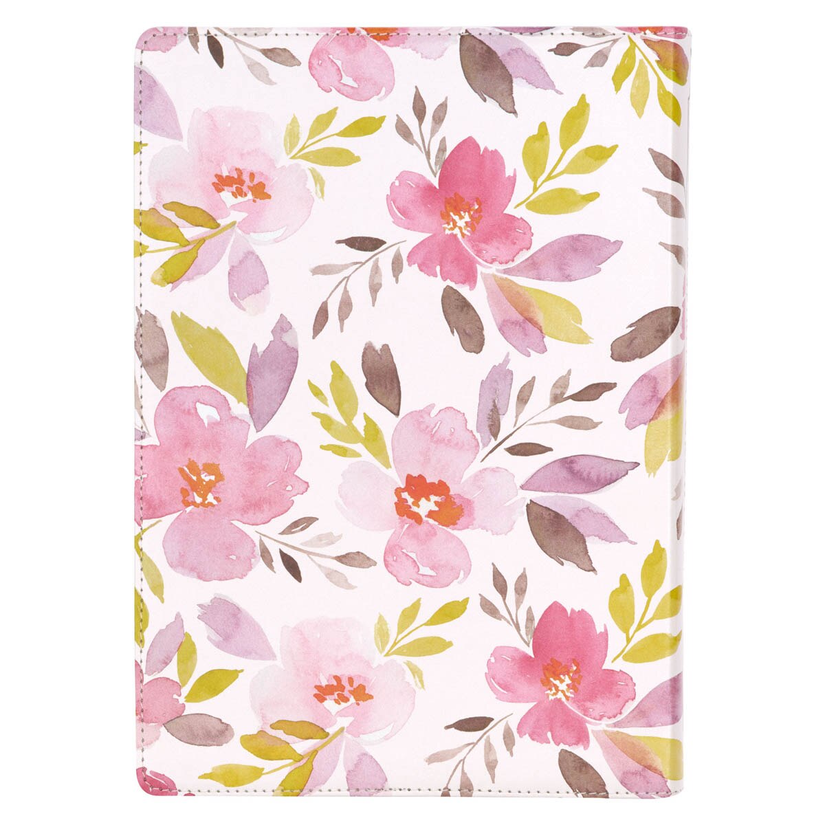 Pink Floral Faux Leather Spiritual Growth Bible - Image 2