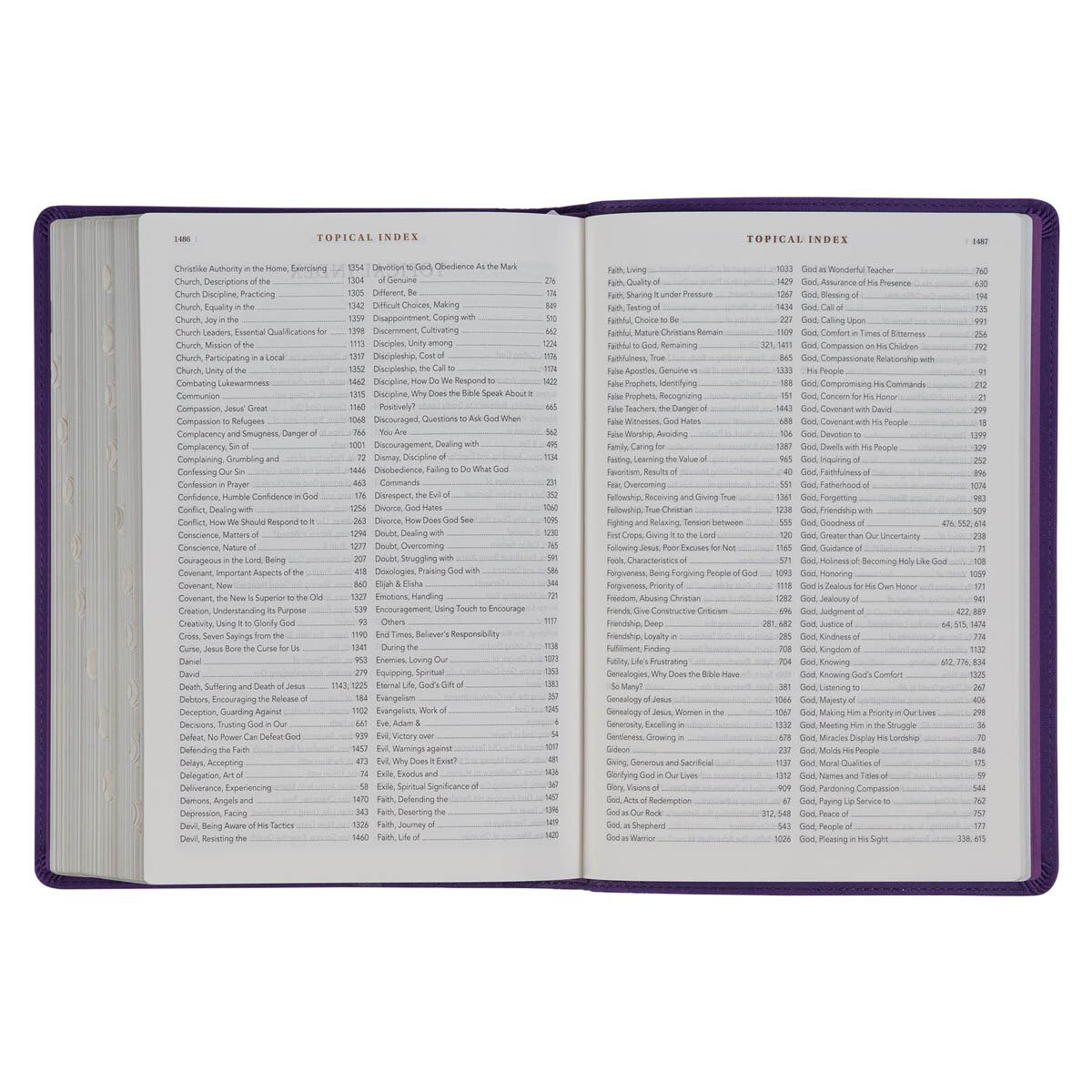 Purple Faux Leather Spiritual Growth Bible - Image 9