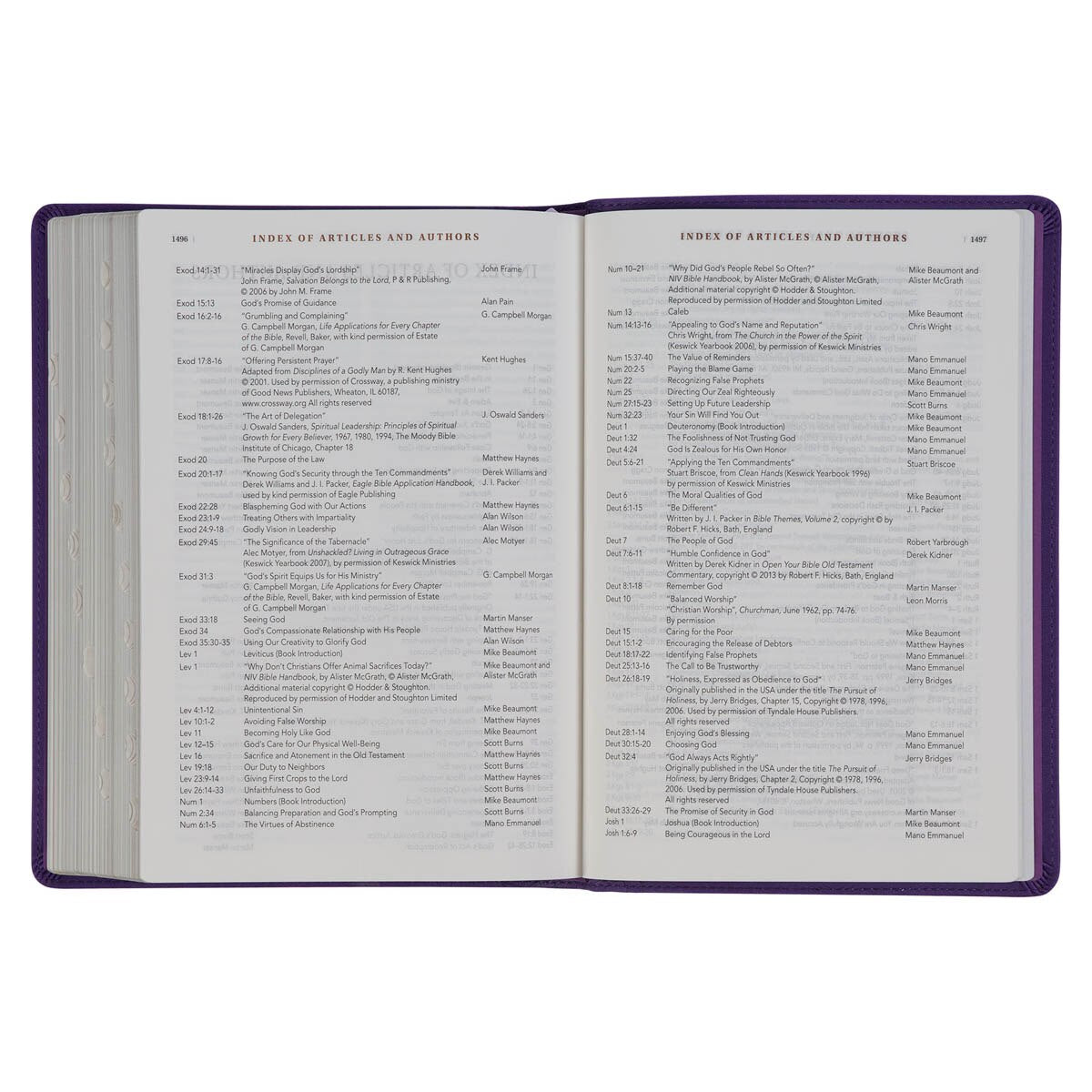 Purple Faux Leather Spiritual Growth Bible - Image 10