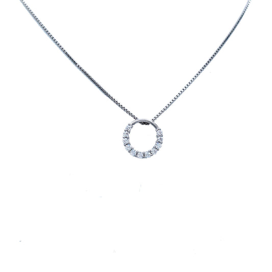 925 sterling silver garland crown necklace with brilliant stones