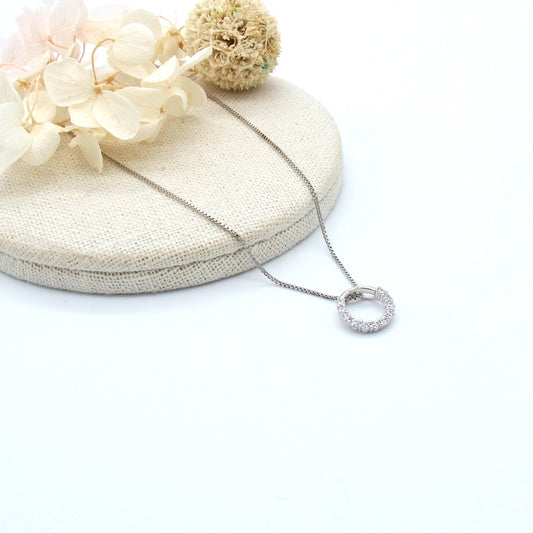 925 sterling silver garland crown necklace with brilliant stones