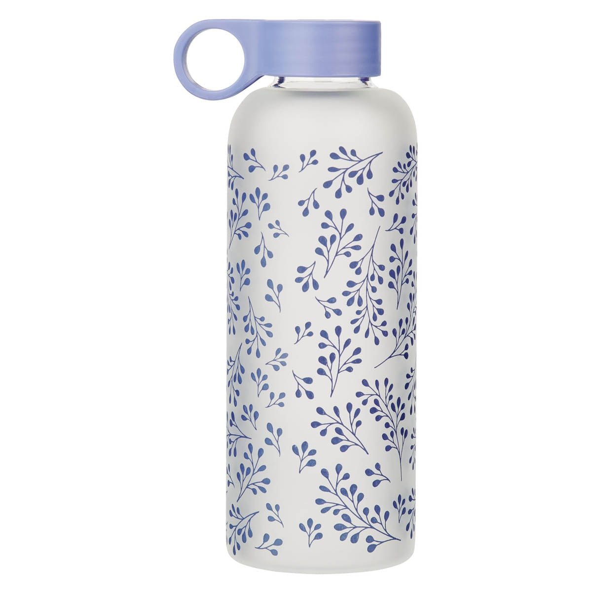 Saved by Grace Lilac Botanical Glass Water Bottle - Ephesians 2:8