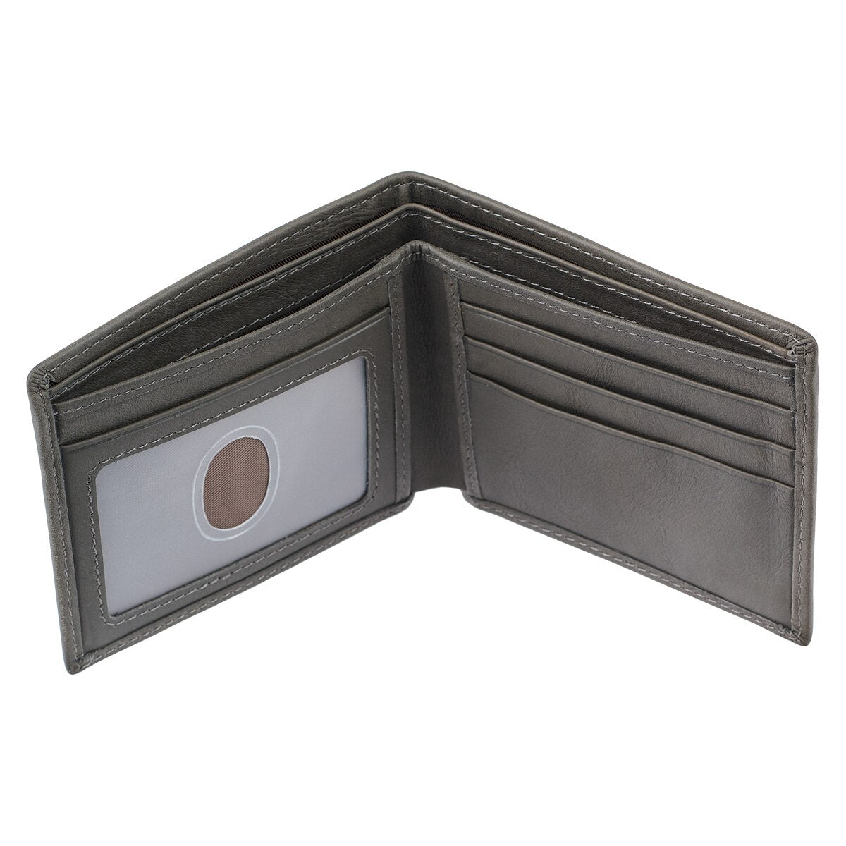 Salt Of The Earth Gray Genuine Leather Wallet - Image 4