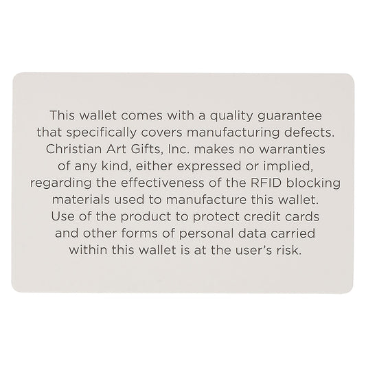 Be Strong and Steadfast Chestnut Brown Full Grain Leather Wallet - Deuteronomy 31:6