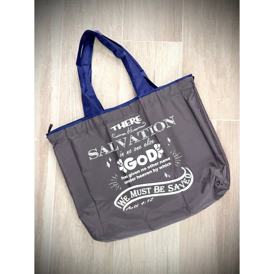 Eco-Friendly Tote Bag (Grey & Blue)
