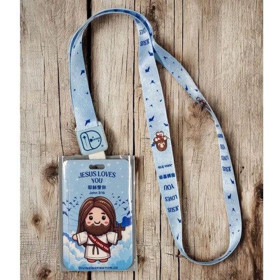 Badge Holder-Jesus Loves You