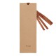 Footprints Tan Faux Leather Bookmark