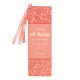 All Things Coral Faux Leather Bookmark - Romans 8:28