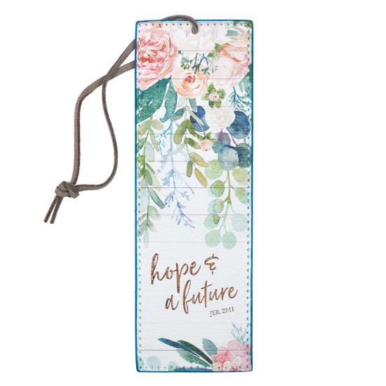 Hope and a Future Faux Leather Bookmark - Jeremiah 29:11