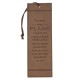 The Plans Cocoa Brown and Taupe Faux Leather Bookmark - Jeremiah 29:11