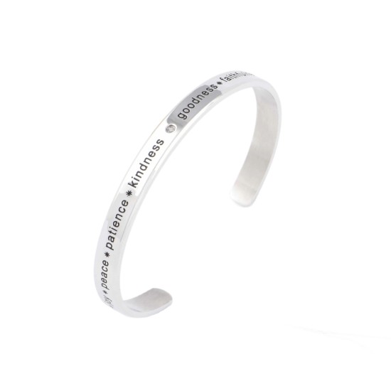 Bible Verse Blessing Cuff (Color: Silver) Bible Verse Blessing Cuff (Color: Silver)