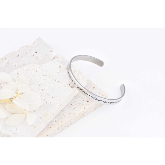 Bible Verse Blessing Cuff (Color: Silver)