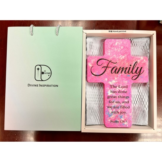 Hand-painted wooden cross