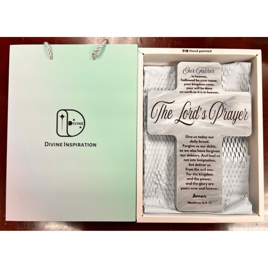 Hand-painted wooden cross