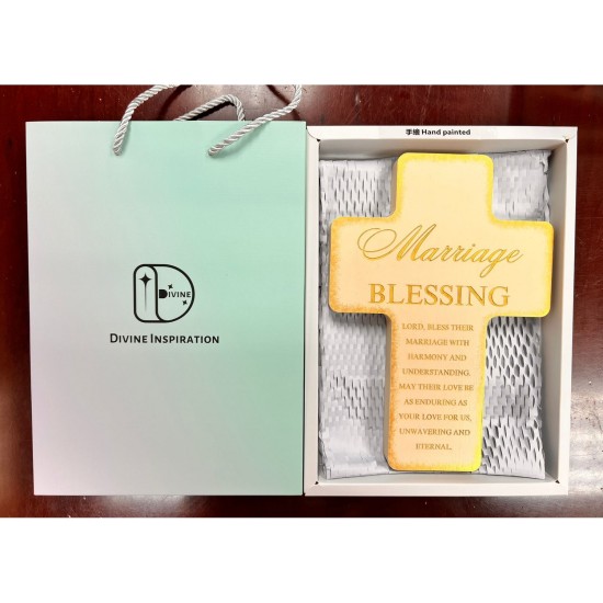 Hand-painted wooden cross