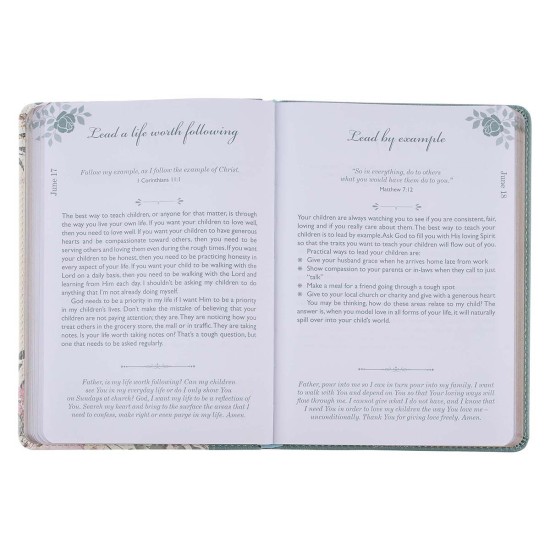 Moments With God For Moms Faux Leather Daily DevotionalBY KAREN STUBBS