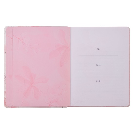 Rest in Me Pink Faux Leather Devotional